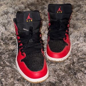 Nike Red and Black High-Top Sneakers